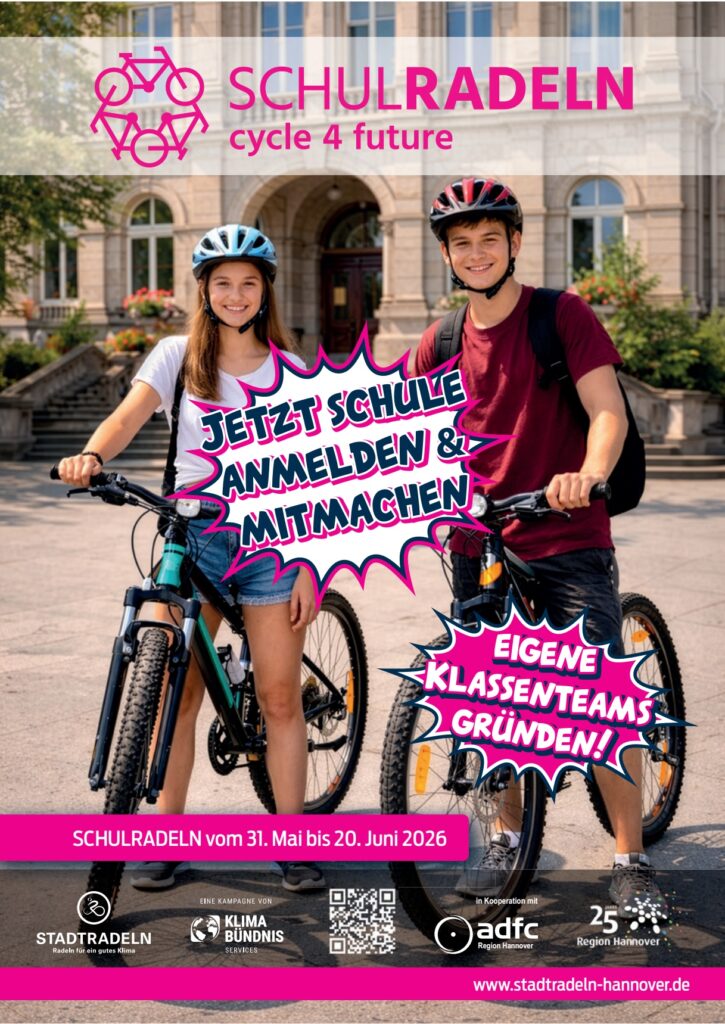 Wir nehmen am Wettbewerb „Schulradeln“ teil.